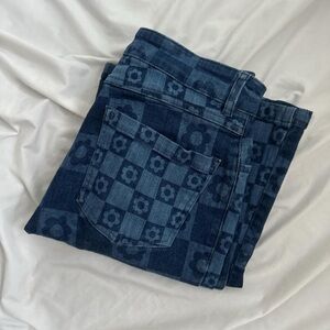 Jaded London Flower Print Retro Flare Jeans 💙